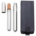 2oz Stainless Steel Flask with Cigar Holder